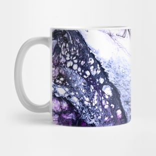 Icy Blue/Purple Acrylic Pour Painting Mug